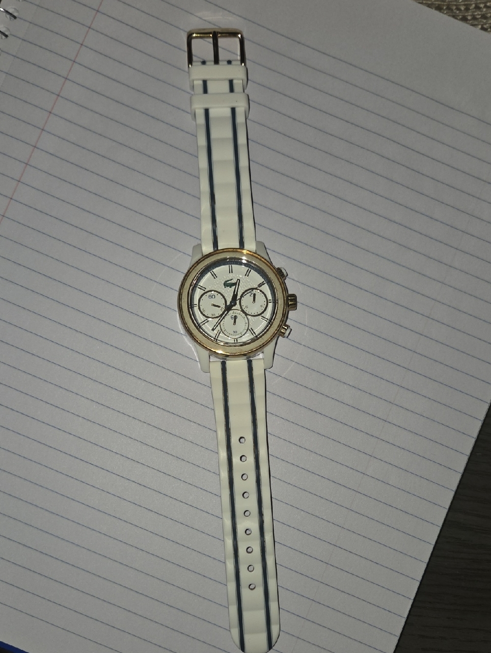 Lacoste Women’s Quartz White & Green Silicone Strap White Dial 40mm Watch 200084